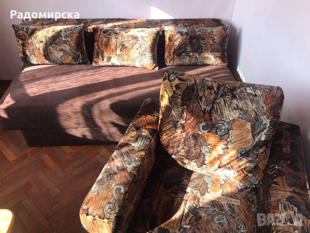 Разтегателен диван и фотьойл, снимка 1 - Дивани и мека мебел - 41262685