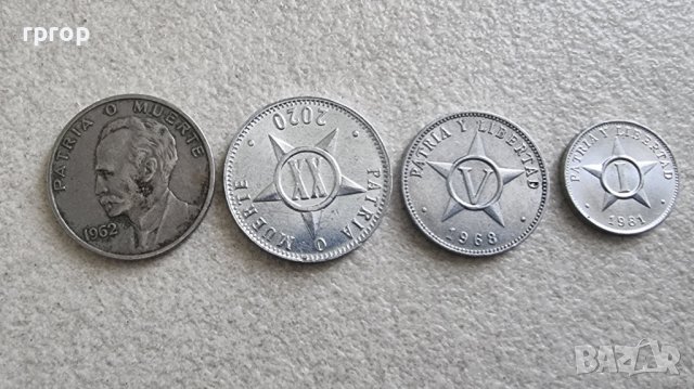 Монети. Куба. 1, 5, 10 , 20  цента  . 4 бр, снимка 5 - Нумизматика и бонистика - 42299652