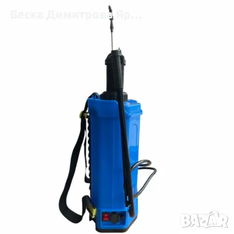 Пръскачка 2 в 1 с батерия и ръчно налягане – 16 литра, синя, снимка 3 - Други стоки за дома - 50320585