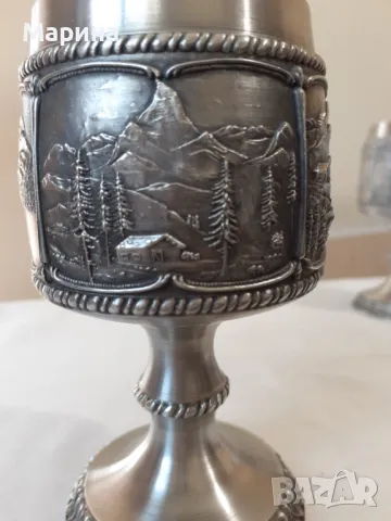 Чаши за вино от калай 140 мл. Antik*Vintage#72, снимка 4 - Антикварни и старинни предмети - 48695918