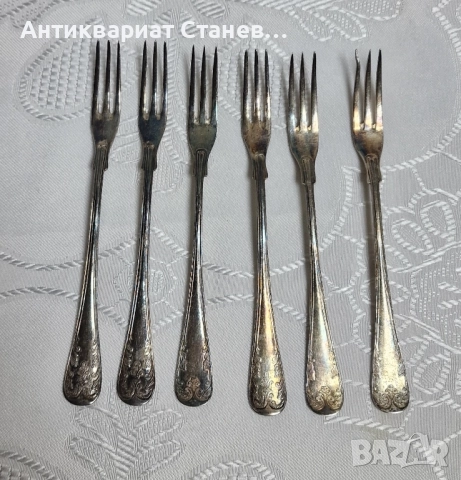 Комплект малки посребрени вилички 