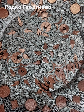 Медна ръчно изработена стенна чиния, снимка 3 - Декорация за дома - 53221219