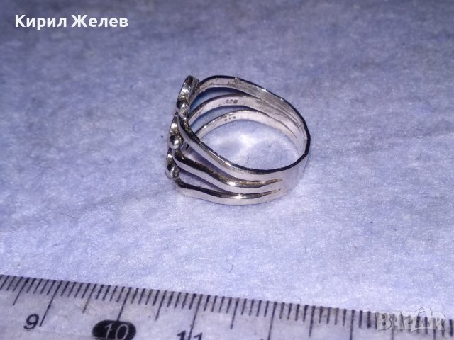АЖУРЕН ЕМАЙЛИРАН ФЕШЪН СРЕБЪРЕН ПРЪСТЕН СРЕБРО 925 ДИЗАЙНЕРСКО АРТ БИЖУ 38436, снимка 9 - Пръстени - 41388974