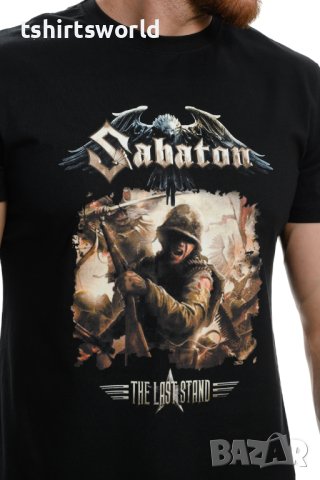 Нова мъжка тениска с дигитален печат на музикалната група Sabaton - The last stand С ГРЪБ, снимка 2 - Тениски - 40433876