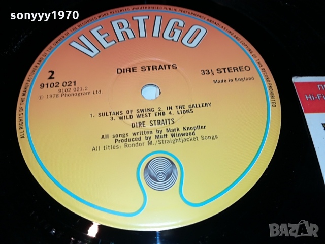 поръчана-DIRE STRAITS-MADE IN ENGLAND 1003222051, снимка 3 - Грамофонни плочи - 36062422