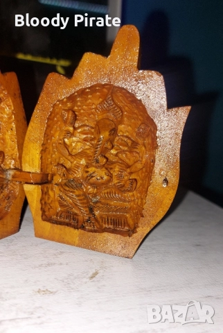 Стара миниатюра дърворезба Буда , снимка 2 - Антикварни и старинни предмети - 52436492