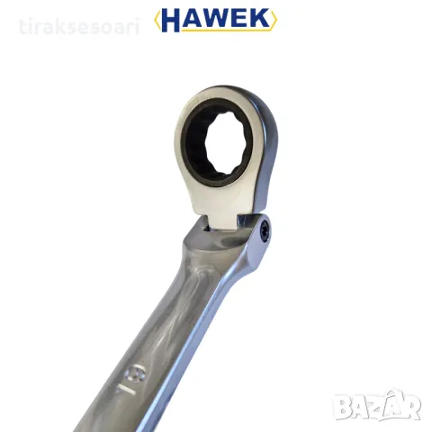Комплект Удължени подвижни  ключове звезди с тресчотка 8-19мм HAWEK, снимка 4 - Други инструменти - 47627296