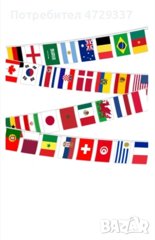 Комплект декоративни знамена, 100 държави 