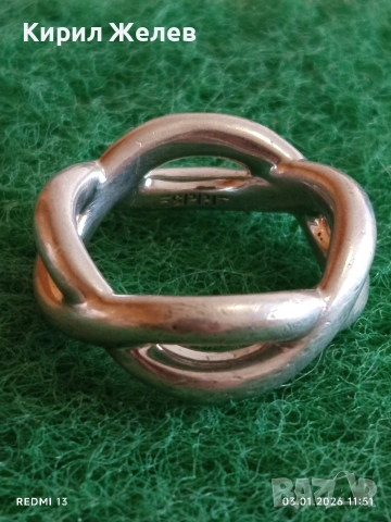 Дизайнерски сребърен пръстен ESPRIT тип възел Арт марково бижу 52696