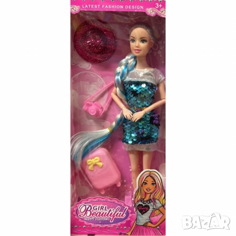 Модерна шарена кукла с аксесоари, снимка 6 - Кукли - 52054234