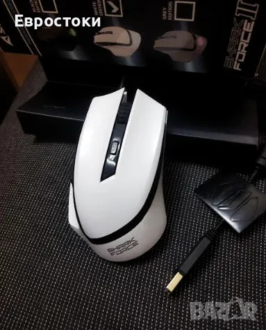 Геймърска мишка Sharkoon Shark Force II, кабелна мишка за игри, 4200 DPI, цвят: бяло, снимка 6 - Клавиатури и мишки - 47766710