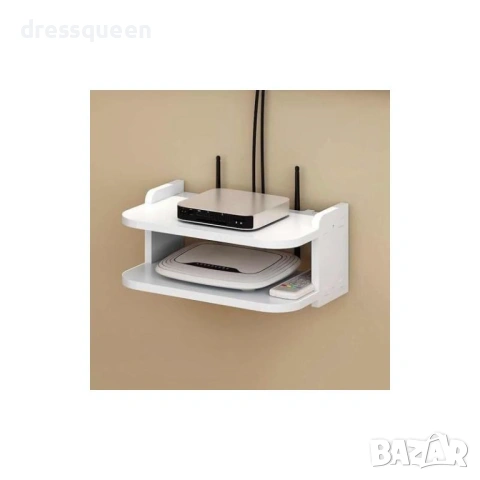 4664 Двустепенна стенна етажерка за рутер и аксесоари