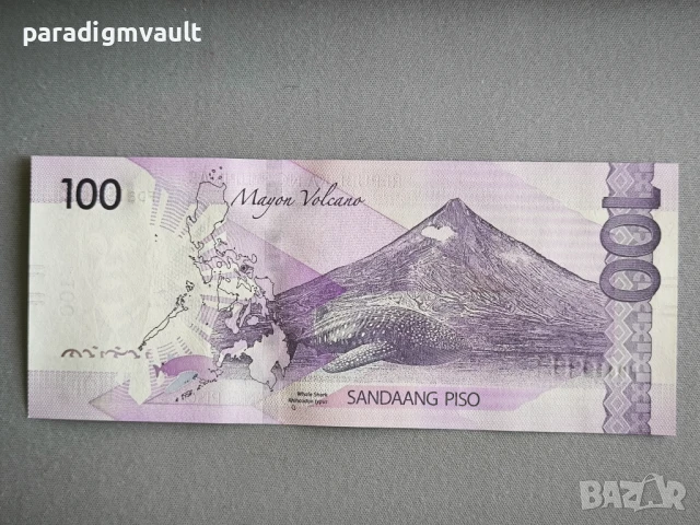 Банкнота - Филипини - 100 писо UNC | 2024г., снимка 2 - Нумизматика и бонистика - 50706383