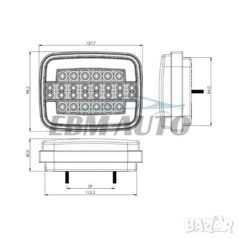 LED Диодни стопове динамични светлни и неон ефект 24V, снимка 4 - Аксесоари и консумативи - 44284039