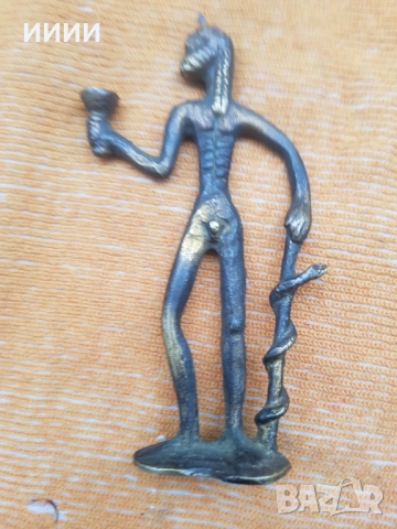 Бронзова пластика статуетка Асклепий , снимка 3 - Антикварни и старинни предмети - 53471806