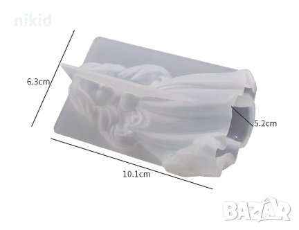 3D Принцеса момиче с дълга рокля силиконов молд форма фондан гипс смола декор свещ, снимка 4 - Форми - 41292759