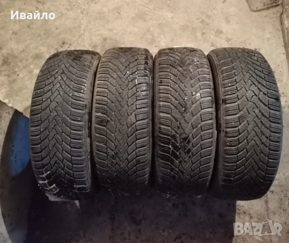 Продавам 4 броя Зимни гуми 205.55.16 на 1 сезон дот 2019 Контентал 