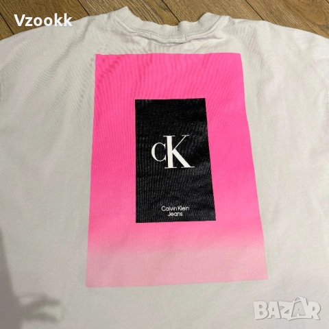Дамска тениска Calvin Klein oversized | M размер, снимка 6 - Тениски - 53712788