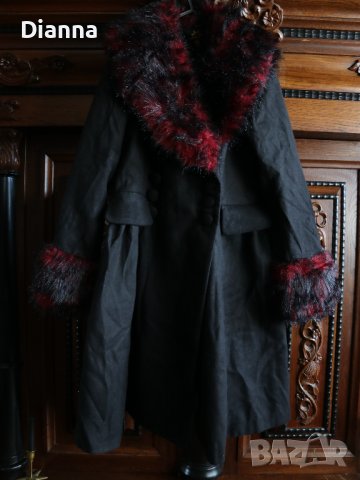 Дамско палто Hell Bunny Rock Noir готик, pin-up, alternative, снимка 7 - Палта, манта - 41321312