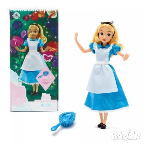 Оригинална Дисни кукла Алиса в Страната на Чудесата с четка за коса, снимка 1