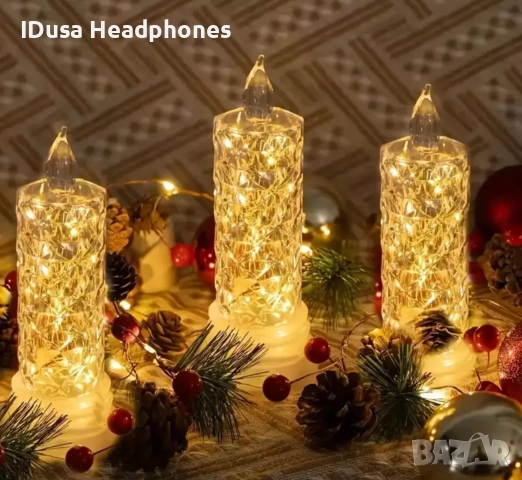 Лампа свещ, без пламък, на батерии, снимка 2 - Лед осветление - 52549895