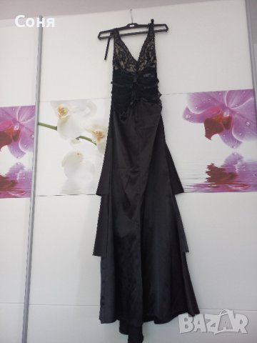 Черна официална рокля 44 номер , снимка 4 - Рокли - 41567527