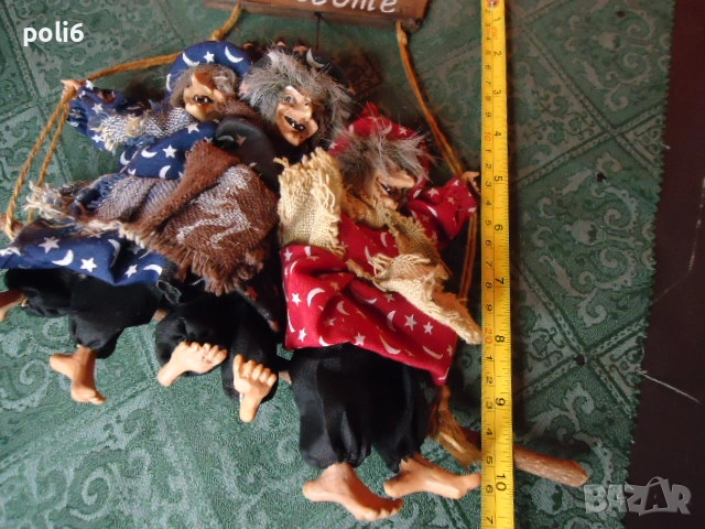 баба Яга ,Баба Яга на люлка ,3 вещици, снимка 4 - Декорация за дома - 53213209