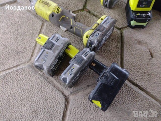 Продавам сет на Ryobi Li-Ion ъглошлайф и винтоверт на батерии, снимка 5 - Винтоверти - 52892539