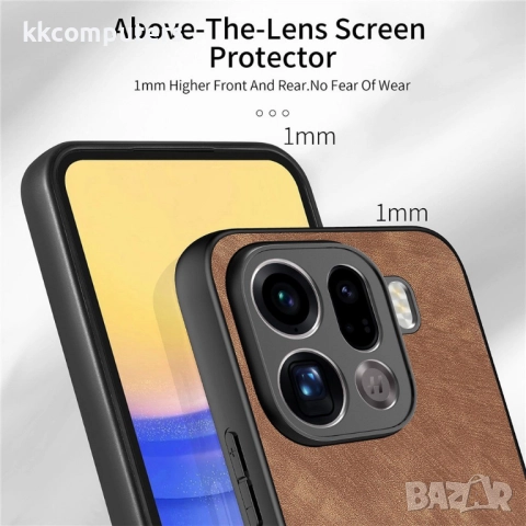 Защитен Ретро Кожен Калъф за Oppo Find X9 Pro 5G - PU кожа с винтидж текстура, TPU рамка, Вкл. Скрий, снимка 7 - Калъфи, кейсове - 52692521