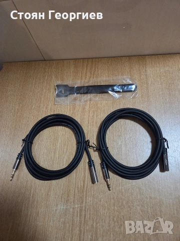 2 броя аудио удължителен кабел 3.5мм жак (мъжки към женски)