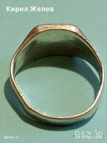 ВИНТИДЖ СРЕБЪРЕН ПРЪСТЕН ПЕЧАТ с БУКВАТА S на ФИРМАТА Taxco 40823, снимка 6 - Пръстени - 52857832