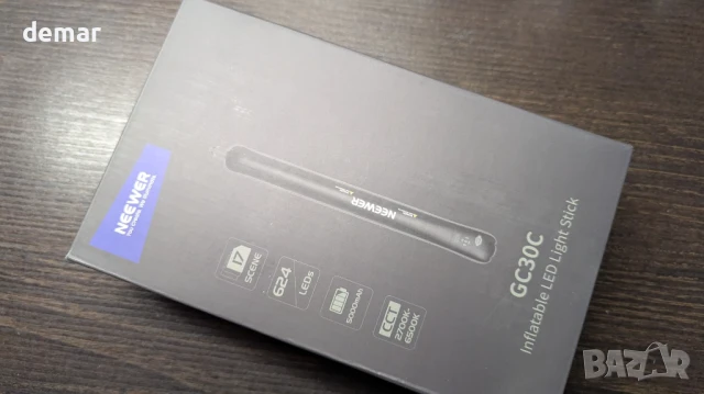 Neewer BASICS 30W Ръчна RGB филър лампа 90см, надуваема, 5000mAh-GC30C, снимка 10 - Чанти, стативи, аксесоари - 50909468