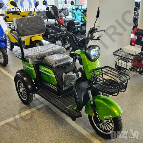 Електрическа триколка Bullmax C2 с 5 батерии, 3 места, крачна спирачка, 1500W/60V/20Ah, снимка 6 - Инвалидни скутери - 47581780