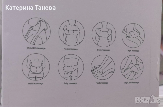 Акумулаторен масажор с топлина за врат,гръб,рамена,крака,за мускулна релаксация, снимка 2 - Масажори - 51554943