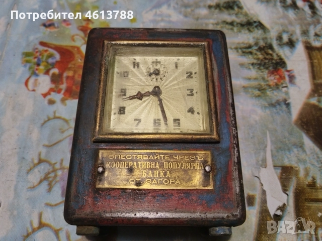 Стар часовник касичка, снимка 7 - Антикварни и старинни предмети - 52353092