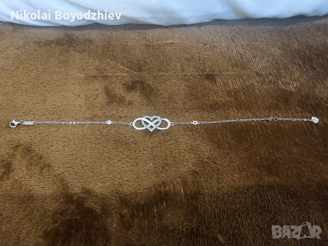 Сребърна гривна, снимка 4 - Гривни - 52777875