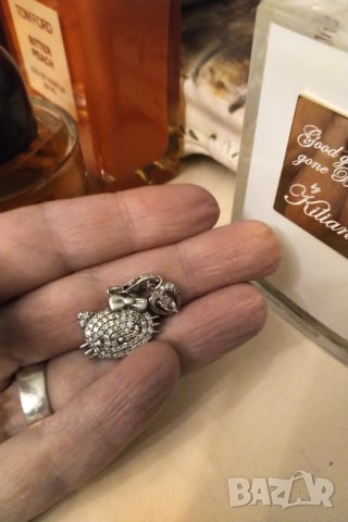 Сребърна висулка със сваровски, снимка 5 - Колиета, медальони, синджири - 44373773