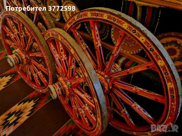 Рисувани колела от каруца , снимка 5 - Декорация за дома - 41527646