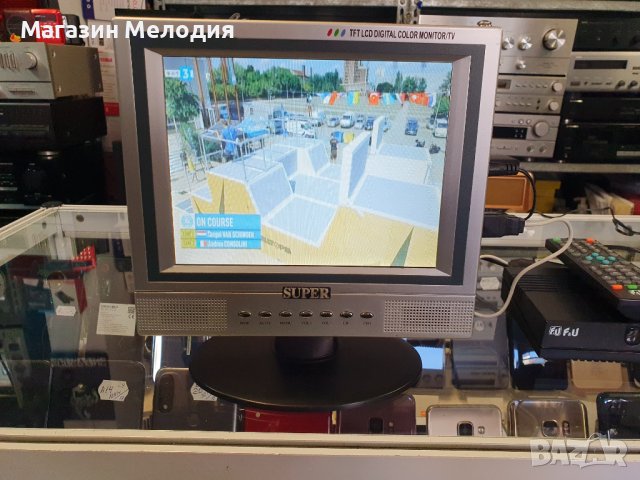 8" телевизор Super TFT LCD Digital Color Monitor/TV с декодер и антена. Работи на 12 и 220 волта. Де, снимка 3 - Телевизори - 42431464