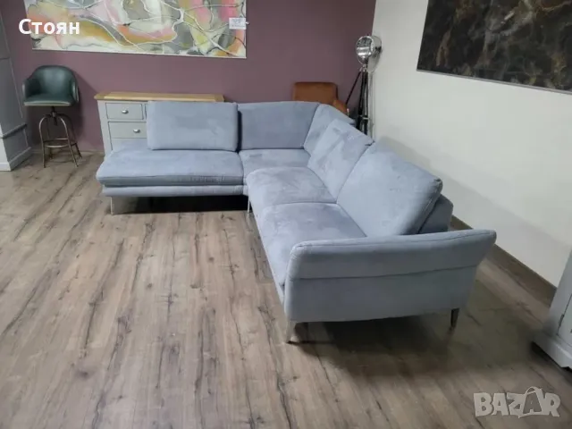 ПРОМОЦИЯ!!! Сив ъглов диван от плат "ZE-EM22011", снимка 3 - Дивани и мека мебел - 48307441