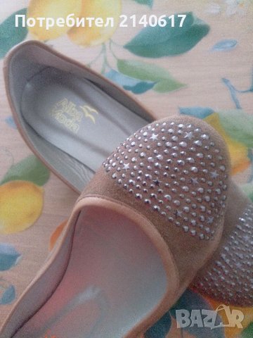 Нови пантофки ALBA MODA N:38/39,100% велур, снимка 4 - Дамски ежедневни обувки - 41486718