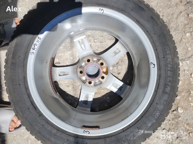 Джанти с гуми Michelin  17 цола смъкнати от Пежо. 7J  x  17   H2  , снимка 7 - Гуми и джанти - 56075428