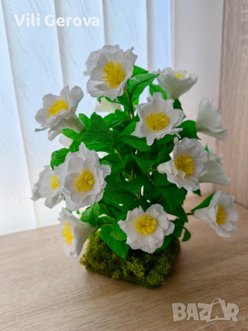 цветя от креп хартия