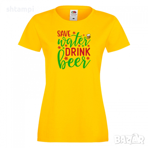 Дамска тениска Save Water Drink Beer,Празник,Бира,Бирфест,Beerfest,Подарък,Изненада, снимка 8 - Тениски - 36374623