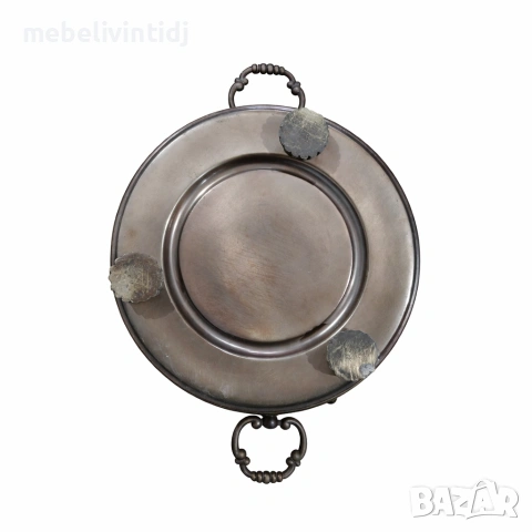 Елегантен винтидж охладител за вино или кашпа с декоративни орнаменти и странични дръжки, снимка 3 - Антикварни и старинни предмети - 53640000