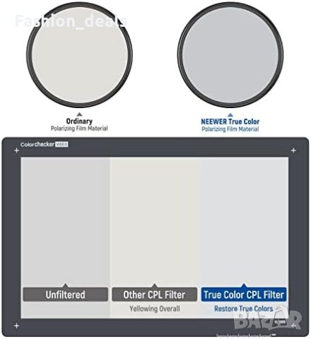 Нов 77мм. Цветен поляризационен филтър HD оптично стъкло , снимка 3 - Други стоки за дома - 41614808