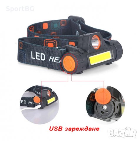 Промоция -53% ! LED фенер / челник за глава High power headlamp / 2 режима на светене / с магнит, снимка 4 - Спортна екипировка - 18008122