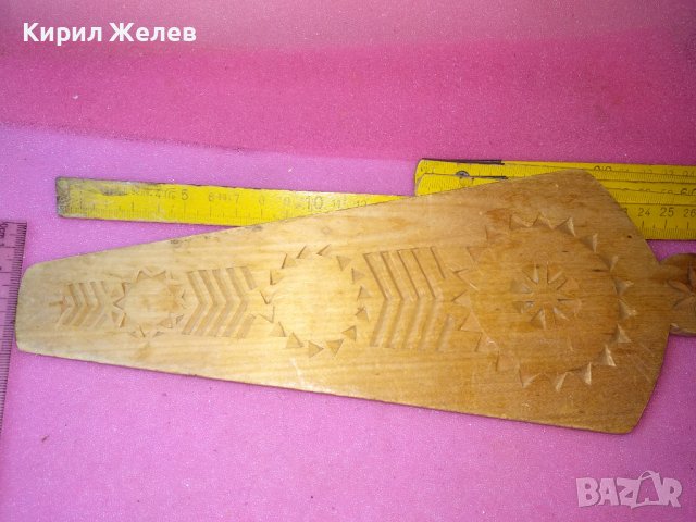 СТАРО ТРАДИЦИОННО РЕЗБОВАНО ДЪРВЕНО ВЕТРИЛО СУВЕНИР НАДПИСАНО 1974г ЕСТОНСКА ССР Гр ТАЛИН СССР 33110, снимка 2 - Антикварни и старинни предмети - 44222133