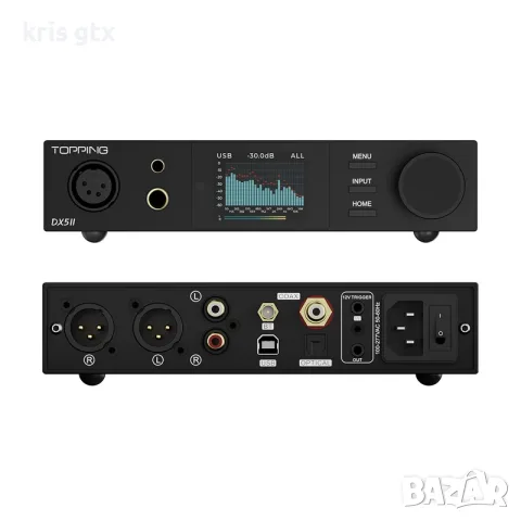TOPPING DX5 II – Hi-Fi DAC / Headphone Amplifier / Preamp – Dual ESS ES9039Q2M – LDAC  черен и бял , снимка 2 - Ресийвъри, усилватели, смесителни пултове - 55125644