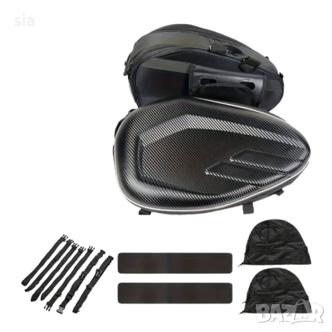 Дисаги за мотоциклет, Странични куфари за мотор, твърди, 2 БР, снимка 3 - Аксесоари и консумативи - 46440008